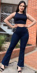 Pantalon jeans Mujer bota ancha LM1