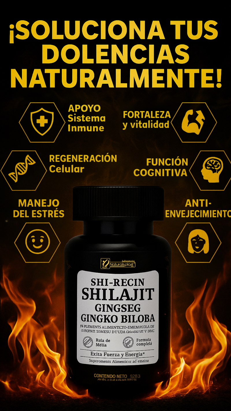 SHI-RECIN SHILAJIT 60CAP/POTENCIALIZADOR