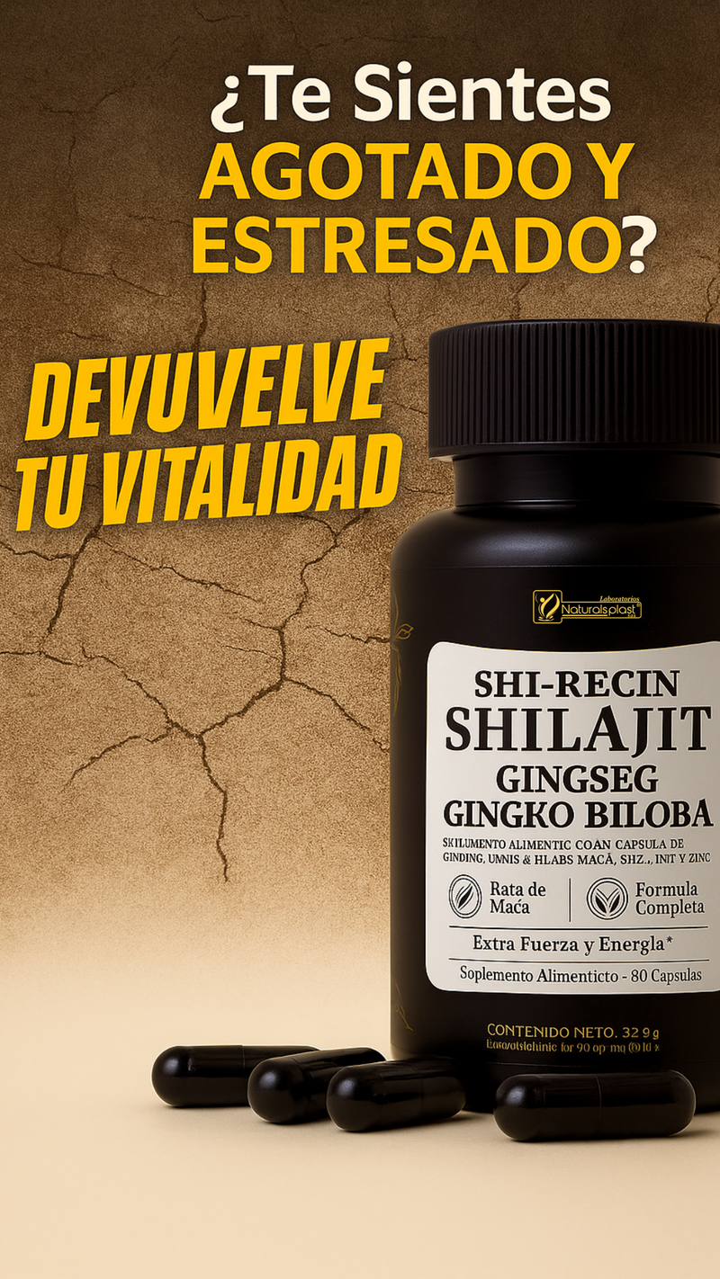 SHI-RECIN SHILAJIT 60CAP/POTENCIALIZADOR