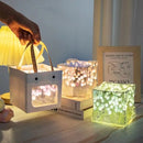 New Acrylic Tulip Night Light Handmade DIY Magic Cube Tulips Flower Table Lamp Creative 21 Flowers Mirror Birthday Gifts