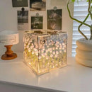 New Acrylic Tulip Night Light Handmade DIY Magic Cube Tulips Flower Table Lamp Creative 21 Flowers Mirror Birthday Gifts