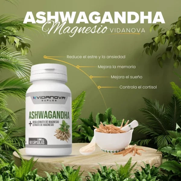 Ashwagandha + Magnesio 1000mg 60 CAPS