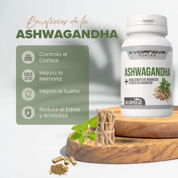 Ashwagandha + Magnesio 1000mg 60 CAPS